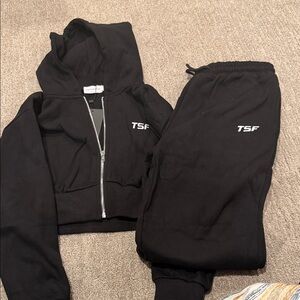 TSF Women's Black Tracksuit Set